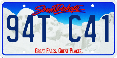 SD license plate 94TC41