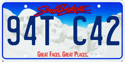 SD license plate 94TC42