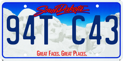 SD license plate 94TC43