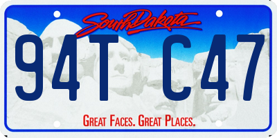 SD license plate 94TC47