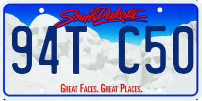 SD license plate 94TC50