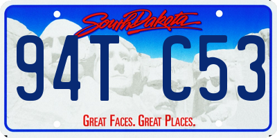 SD license plate 94TC53