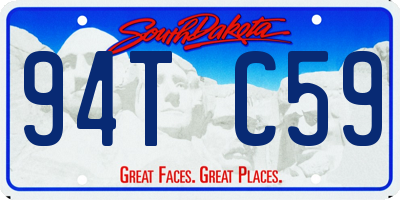 SD license plate 94TC59