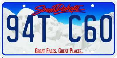 SD license plate 94TC60