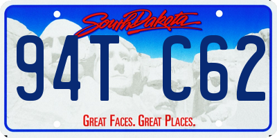 SD license plate 94TC62