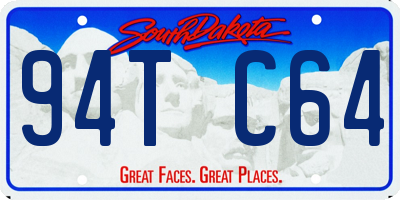 SD license plate 94TC64