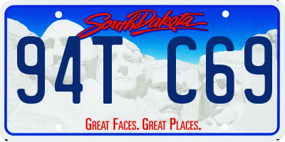 SD license plate 94TC69