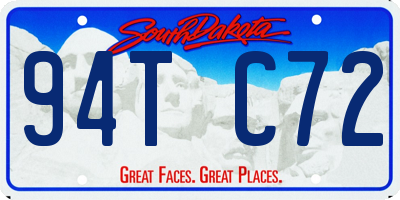 SD license plate 94TC72