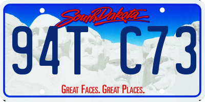 SD license plate 94TC73