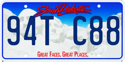 SD license plate 94TC88