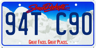 SD license plate 94TC90