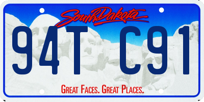 SD license plate 94TC91