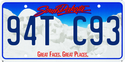 SD license plate 94TC93