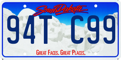 SD license plate 94TC99