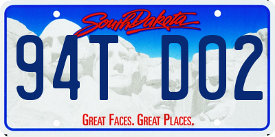 SD license plate 94TD02