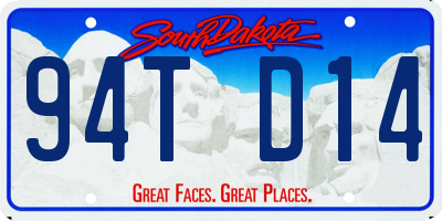 SD license plate 94TD14