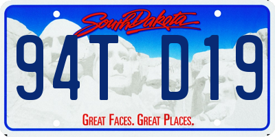 SD license plate 94TD19