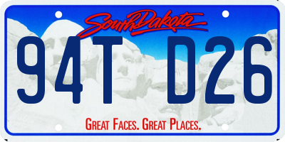 SD license plate 94TD26