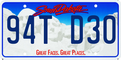 SD license plate 94TD30
