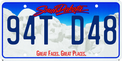 SD license plate 94TD48