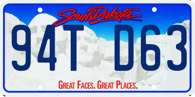 SD license plate 94TD63