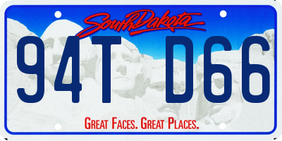 SD license plate 94TD66