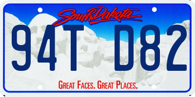 SD license plate 94TD82