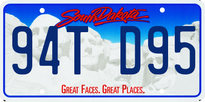 SD license plate 94TD95
