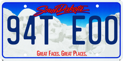 SD license plate 94TE00
