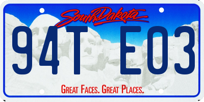 SD license plate 94TE03