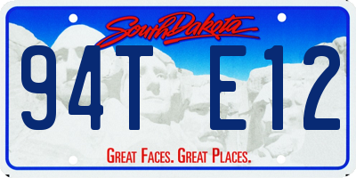 SD license plate 94TE12