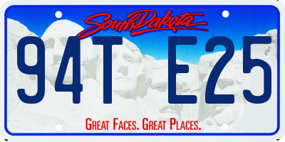 SD license plate 94TE25