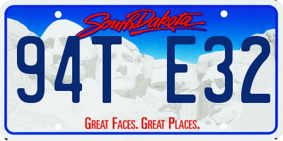 SD license plate 94TE32