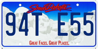 SD license plate 94TE55