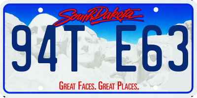 SD license plate 94TE63
