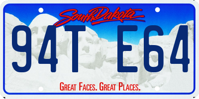 SD license plate 94TE64