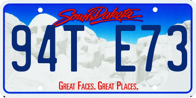 SD license plate 94TE73