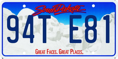 SD license plate 94TE81