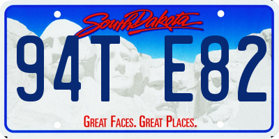 SD license plate 94TE82