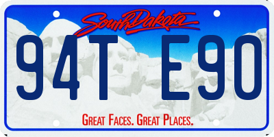SD license plate 94TE90