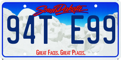 SD license plate 94TE99