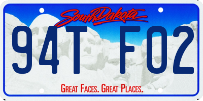 SD license plate 94TF02