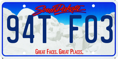 SD license plate 94TF03