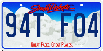 SD license plate 94TF04