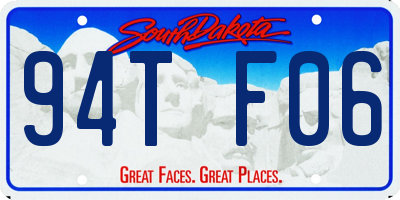 SD license plate 94TF06
