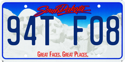 SD license plate 94TF08