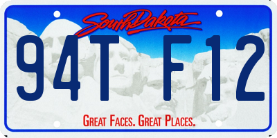 SD license plate 94TF12