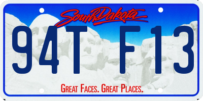 SD license plate 94TF13