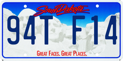 SD license plate 94TF14
