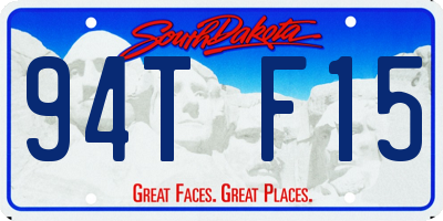 SD license plate 94TF15
